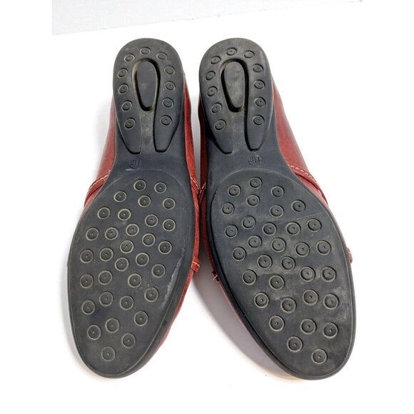 L L Bean Womens Stitched Loafers US 11 M Red Moccasin Casual Flats Shoes 0DVB3 - Picture 6 of 6